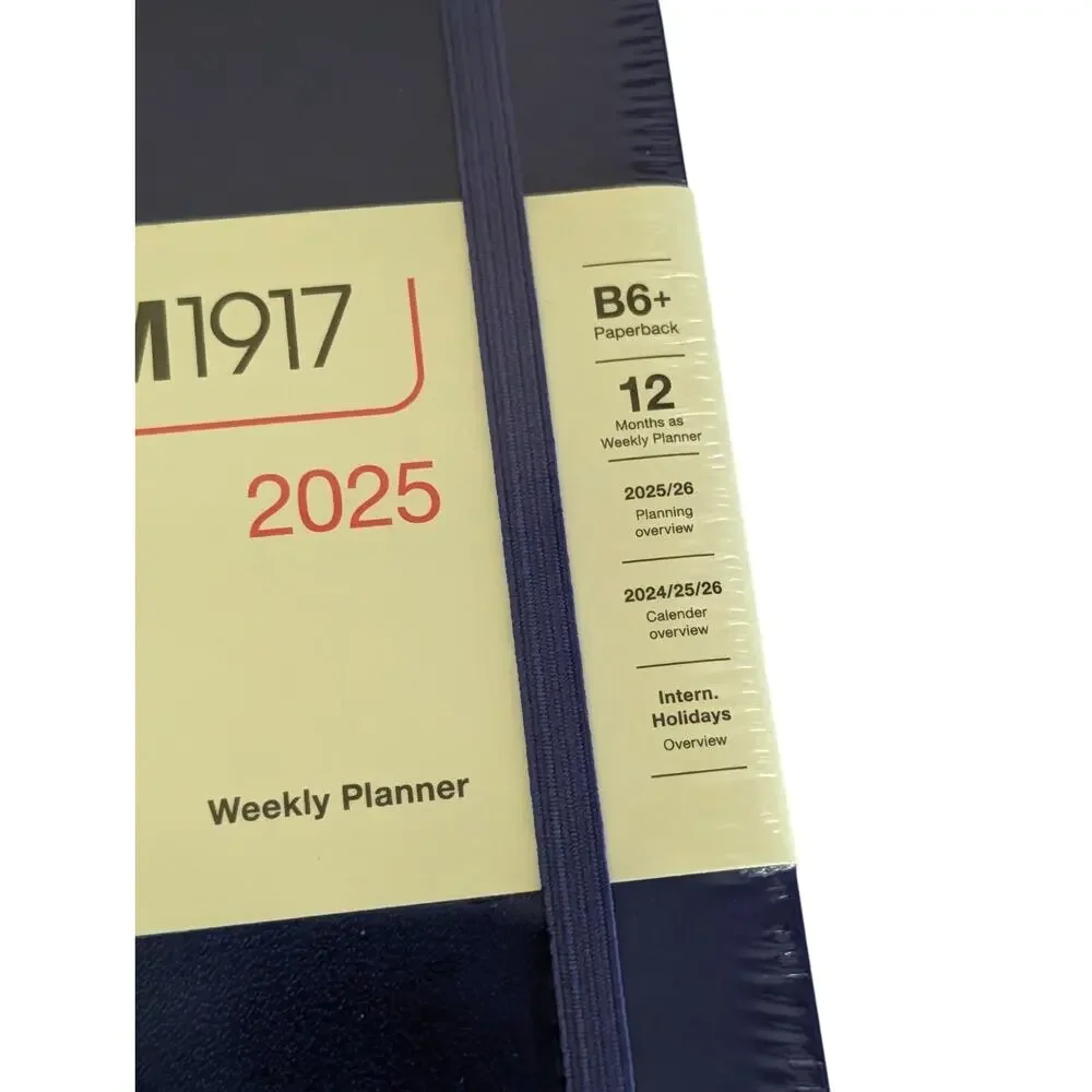 Leuchtturm1917 B6+ Weekly Planner Notebook 2025 New Ink Royal Blue English